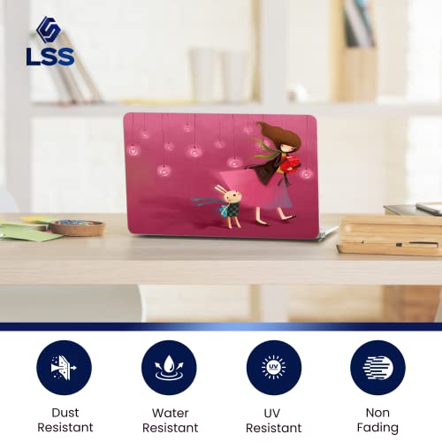 Image of LSS 17 17.3 Inches Laptop Notebook Skin Sticker with 2 Wrist Pads - Reusable Cover Protector Vinyl Sticker Cover Decal Fits 17 inch - 19 inch HP Asus Acer - Girl Birthday Party Pattern