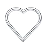 16G G23 Titanium Daith Piercing Jewelry Heart Clicker Cartilage Tragus Earring for Women