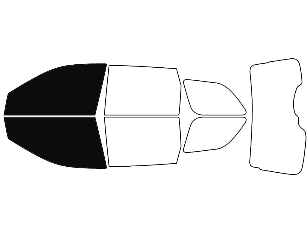 Rvinyl Window Tint Kit Compatible with Jeep Grand Cherokee 2011-2013 - Front Precut Kit - 5%