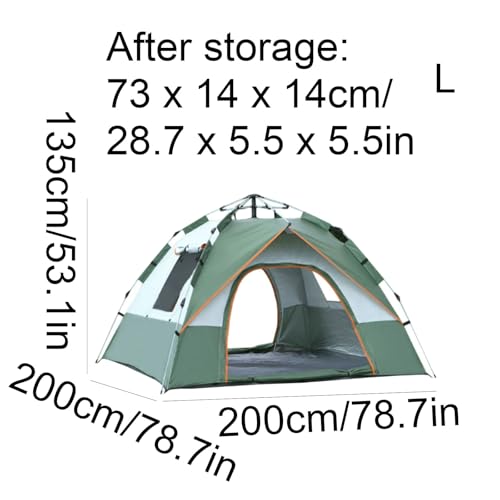 Carpa de Camping Automática Plegable Grande Verde miniatura 2