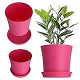 KADAX Blumentopf aus Kunststoff, 9 Farben, Pflanzenschutz, Pflanzentopf für Balkon, Terrasse, Topf für Veilchenpflanzen, Blumenvase, Schutz, Blumenschutz (⌀ 14 cm, rosa)