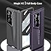 ZORSOME for Huawei Honor Magic Vs Screen Protector Shockproof Case,Rugged Magnetic Cover Hard Full-Body Protective Phone Case Cover for Huawei Honor Magic Vs(Lens Protector),Purple