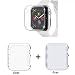 Sfmn PC Hard Clear Watch Case Compatible/Replacement for Apple Watch Series 4 40MM / iWatch 4 Case Bumper Ultra-Slim Cystal Clear Full Coverage All-Around PC Hard Cover Case (PC Clear+Gray)