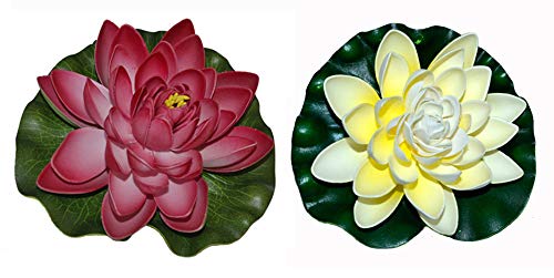 Warenplus2014 Lot de 2 aquariums Seerosen artificiels pour plantes aquatiques Cover