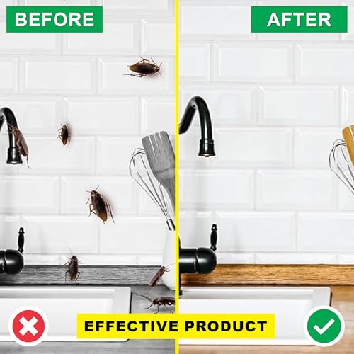 Eightiz Natural Cockroach Killer for Kitchens, Bathrooms, and Cabinets, Cockroach Killer Gel, Roach Repellent for Cockroach, for Indoor Cockroach Control, Insect Control (Pack of 12)