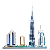 YUJNS Dubai Skylines Architecture Model Kits Micro Block Set and Gift for Kids and Adults ,Micro...