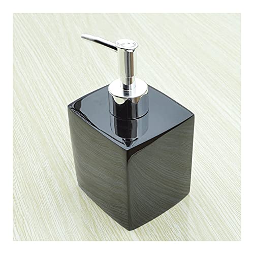 Soap Dispenser Modern Square Refillable Hand Sanitizer Dispenser Pump Bottle Suitable for Bathroom Cabinet Kitchen Countertops (Color : Black)