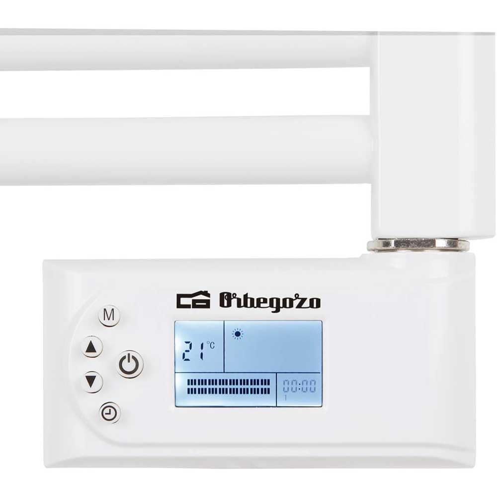 Orbegozo THA 315 - Toallero Eléctrico Digital con Fluido Térmico, 500 W, IP 24, Programable, Pantalla Digital LCD, Formato Compacto