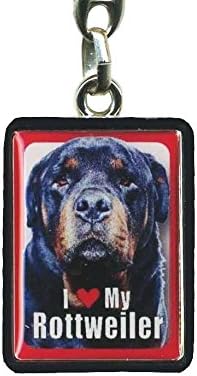 Instant Gifts PEK Rottweiler Dog Keyring - 4cm x 3cm