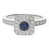 Juwelmalux Ring JL10-07-0402 in Weißgold 585/000 mit Saphir und Brillanten