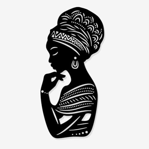 NBEADS Africa Woman Art Wall Decor, 11x5inch Iron Modern Wall Dec...