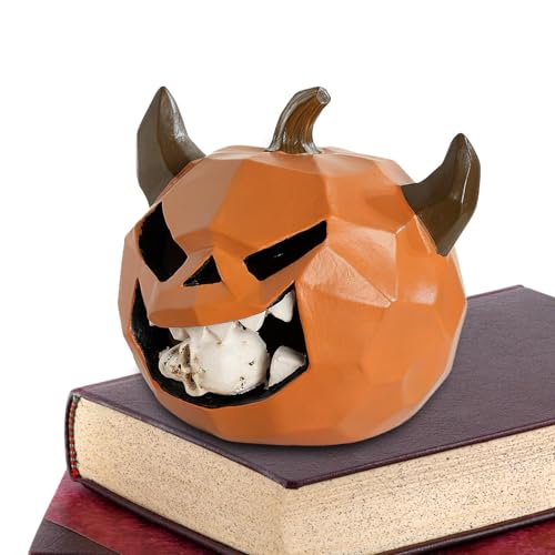 Generico Decorazioni Teschio Halloween | Ornamenti di Zucca Fantasma in Resina per Halloween | Centrotavola Piccoli Decorazioni Sparse per Albero Festa Scrivania Giardino Casa Stregata Interno