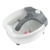 Crystals Foot Spa + Massager Bath with Electric Controller, Bubbles, Soothing Vibration Massage Rollers, Infrared Lights for Tired Feet Therapeutic, 80 Watt (Foot Spa), Grey