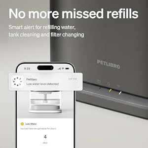PETLIBRO Upgrade Cat Water Fountain Stainless Steel Tray, Dockstream 2 Cat Fountain Indoor, 3L/101oz Auto Cat Fountains for Drinking, App Monitoring Pet Water Fountain Dog, 5G WiFi Cat Water Dispenser — photo 5 of 6