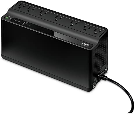 APC 600VA UPS Battery Backup & Surge Protector with USB Charger Port, Backup Battery Power Supply, BE600M1R Back-UPS (Renewed)