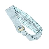 LOORGVEL Neugeborenen Trage mit Stillbezug Verstellbarer Trageschultergurt Atmungsaktiv für Mütter Unterwegs Multifunktionale Tragehilfe mit Spitzenrand