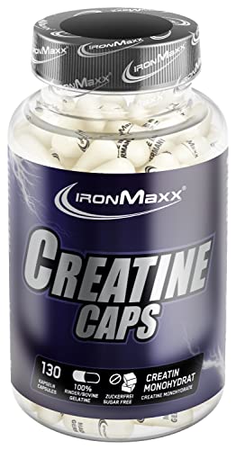 IronMaxx Creatine Caps - 130 Kapseln | 4800mg Creatin Monohydrat pro Tagesration | gluten- und zuckerfrei