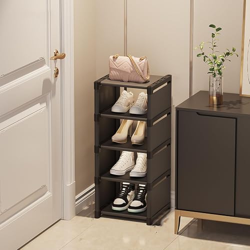 Étagère à chaussures étroite pour optimiser les petits espaces