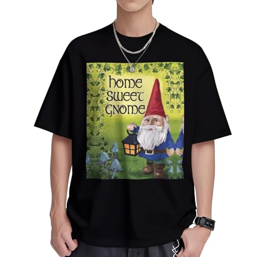 T-shirt homme frais et respirant en coton doux avec motif nains colorés