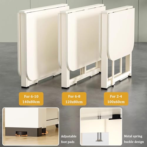 Table à dîner rectangle pliable pour repas conviviaux en famille - 3