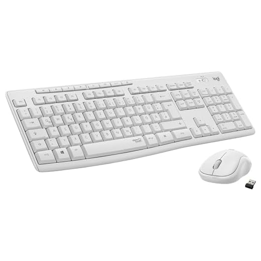 Logitech MK295 Combo de Ratón y Teclado Inalámbricos, Disposición QWERTZ Alemán, Blanco