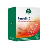 Ferrolin C Hierro Microencapsulado en Sticks Bucodispersables con Vitamina C Ácido Fólico y B12 Complemento Alimenticio para Adultos y Niños Sabor Afrutado Caja con 30 Sobres