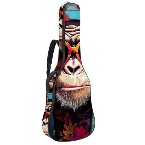 Housse guitare acoustique étanche 41-42 pouces motif singe