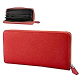 Legare(レガーレ) カード28枚収納 BOX型小銭入れで大きく開いてカードがたくさん入る 長財布 10色(オリジナル化粧箱入り) (オレンジ)