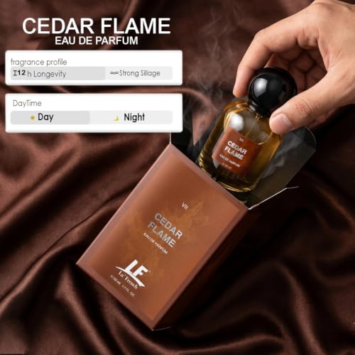 Image of La French Cedar Flame Unisex Perfume 50ml | Long Lasting Premium Fragrance | Intense & Refreshing Scent | Eau de Parfum for Men & Women | Luxury Perfume for Daily Wear, Office, Parties