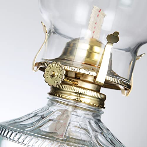 Spuik Rustic Oil Lanterns For Indoor Use, Large Glass Kerosene Lamp Vintage Oil Lamps For Tabletop Decor Chamber Hurricane Lamp, Thickened Chimney Shade Antique Oil Lantern #TOP4