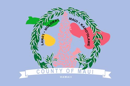 Drapeau Maui County Hawaii grand format pour mât extérieur - 2