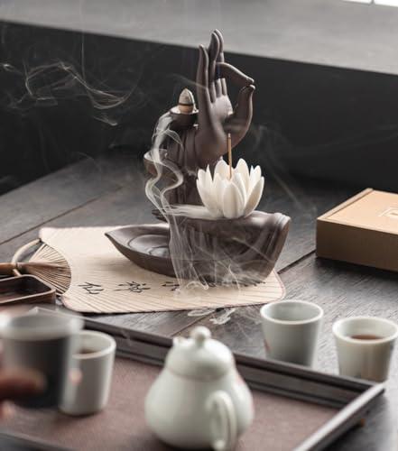 Encensoir cascade bouddha lotus pour libérer l'esprit du stress - 6