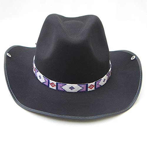 Image of Cowboy Western Beaded Hat Band Rodeo Style Handmade