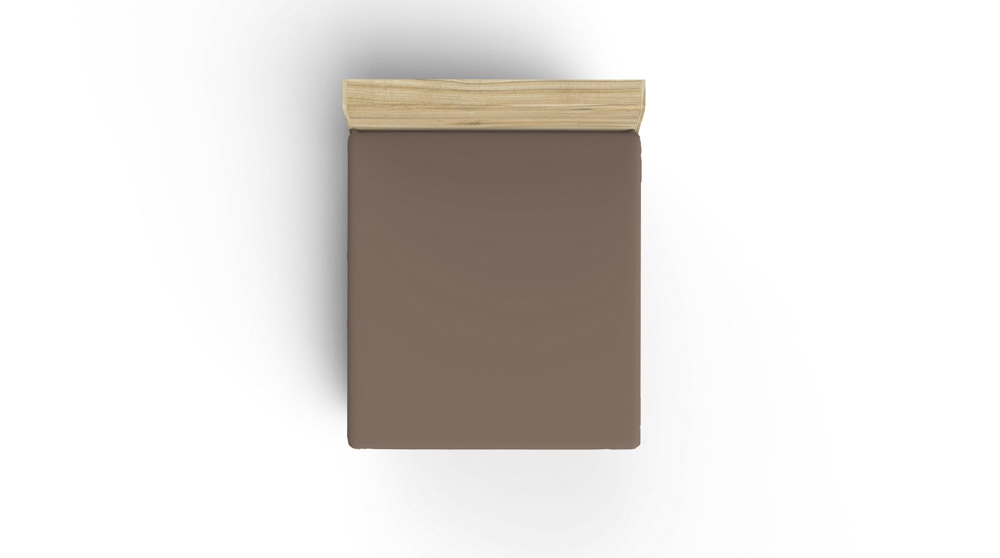 Nuit Des Rêves Brown Premium Ranforce Double Xl Fitted Sheet, 100% Cotton, 140 X 200 + 30 Cm, Soft & Durable, Perfect For Cosy Bedrooms And Stylish Decor