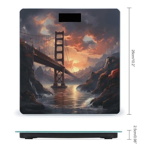 Báscula digital para baño con vidrio templado 26x26 cm miniatura 2