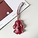 Fuerxy Dog Bag Charm, Fashion Teddy Dog ​​Head Charm for Purse Handbags Bag Accessories PU Key Charms(Red)