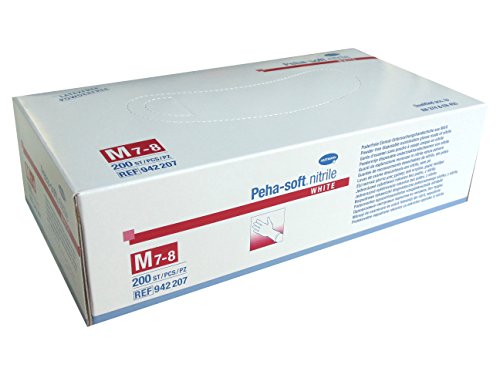 Peha-soft nitrile white 200 Stück Gr. M (7-8) Nitril Handschuhe