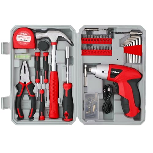 Hi-Spec 4V Electric Screwdriver Tool Kit Set. Cordless USB Rechargeable