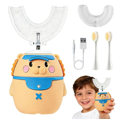 Brosse à dents électrique en silicone pour enfants avec tête 360 degrés U