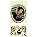 Ancoree Killer Marionette Halloween Tema Adesivo Sedile Toilette,3D Effetto Luminoso Spaventoso Toilette Decalcomanie Halloween Horror, Orribile Elementi Fantasma Muro Decal (Luminous 4)