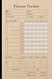 Fitness Tracker: Daily Fitness Tracker Logbook, Daily Activity and Fitness Tracker, Daily Fitness Tracker Logbook, Exercise and Diet Workbook, Size 6