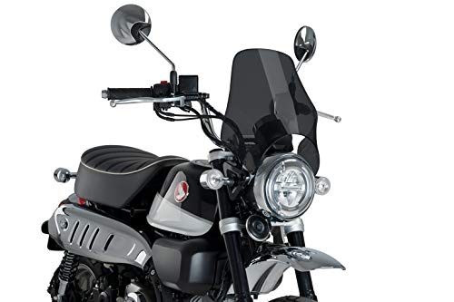 Puig 0869F Dark Smoke Naked Universal Windshield For 8" Round Headlight #TOP7