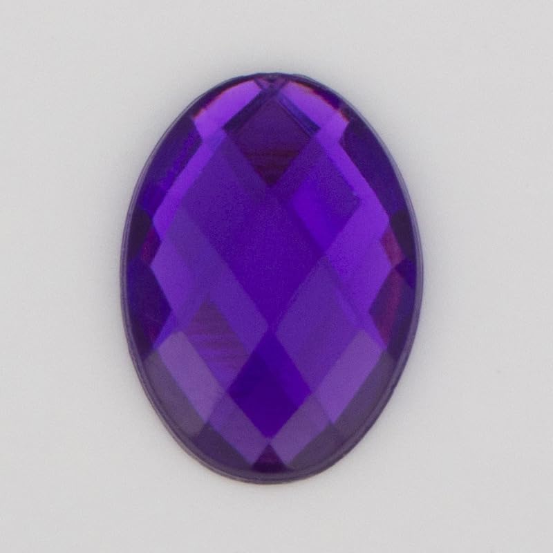 Strass ovales en cristal acrylique scintillant violet pour création de bijoux