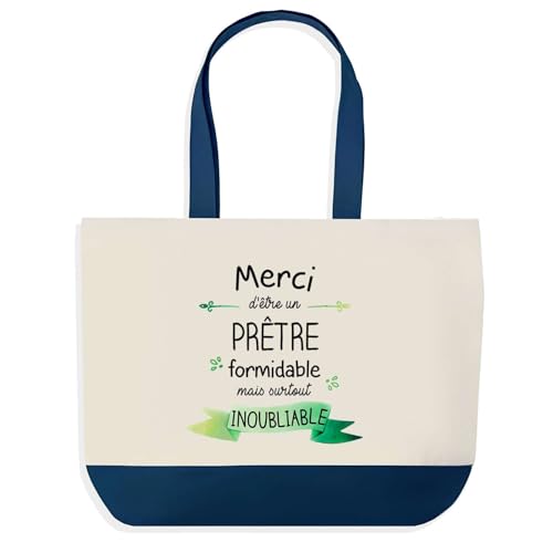 Sac de shopping bleu prêtre fini les cabas fragiles grand sac de course