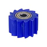 sourcing map Kettenrolle Riemen Scheibe Spanner 8mm Nylon Radschieber Zahnradführung für Mini Motorrad Dirt Fahrrad Atv Go-Kart Schiebetür Bewässerung Ausrüstung Blau