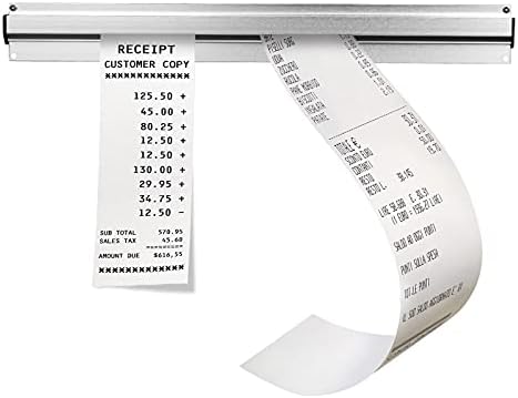 Dzmuero Bill Ticket Holder Ticket Holder for Orders Grabber Ticket Hanging Rack for Hold Orders, Tabs or Papers 1 Pcs(30cm with Screws and 3M Sticker)