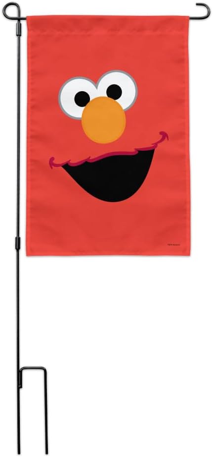 Sesame Street Elmo Face Garden Yard Flag