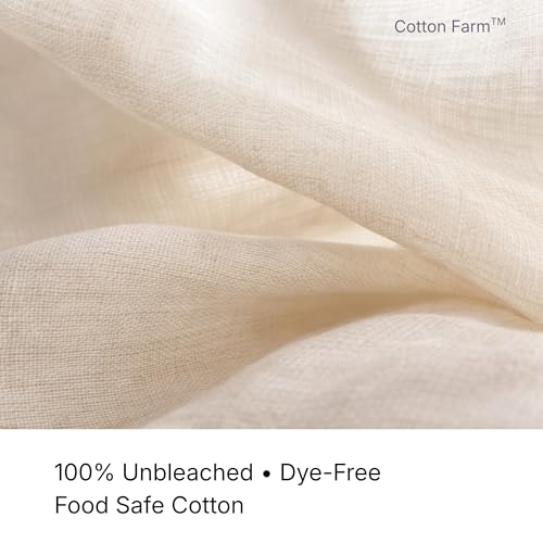 Image of Cotton Farm Grade 100 XL Cheese Cloth for Straining & Cooking; 18 Sq. Ft. (2x1 yards); 100% Unbleached Cotton Cheesecloth; Reusable with Finished 2 Edges; Ultra-Dense (the finest) Butter Muslin