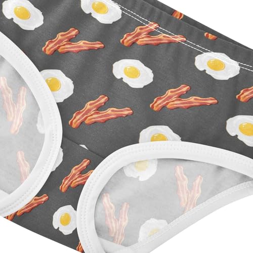 Girls Underwear Soft Cotton Eggs Bacon Kids Panties in Sizes 2/3t, 4t, 5t, 6 and 84
