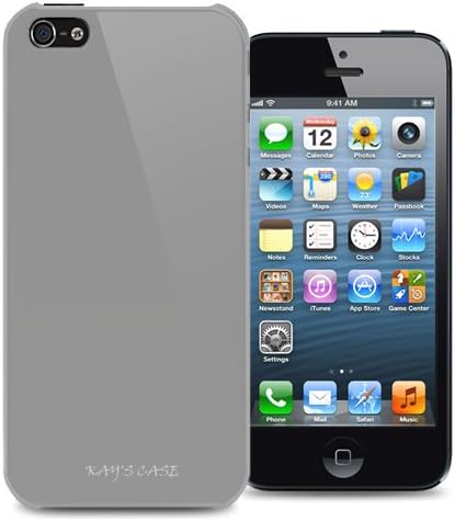 KAYSCASE Slim Hard Shell Cover Case for Apple new iPhone 5 / iPhone 5S, Retail Packaging with Screen Protector(Gray)
